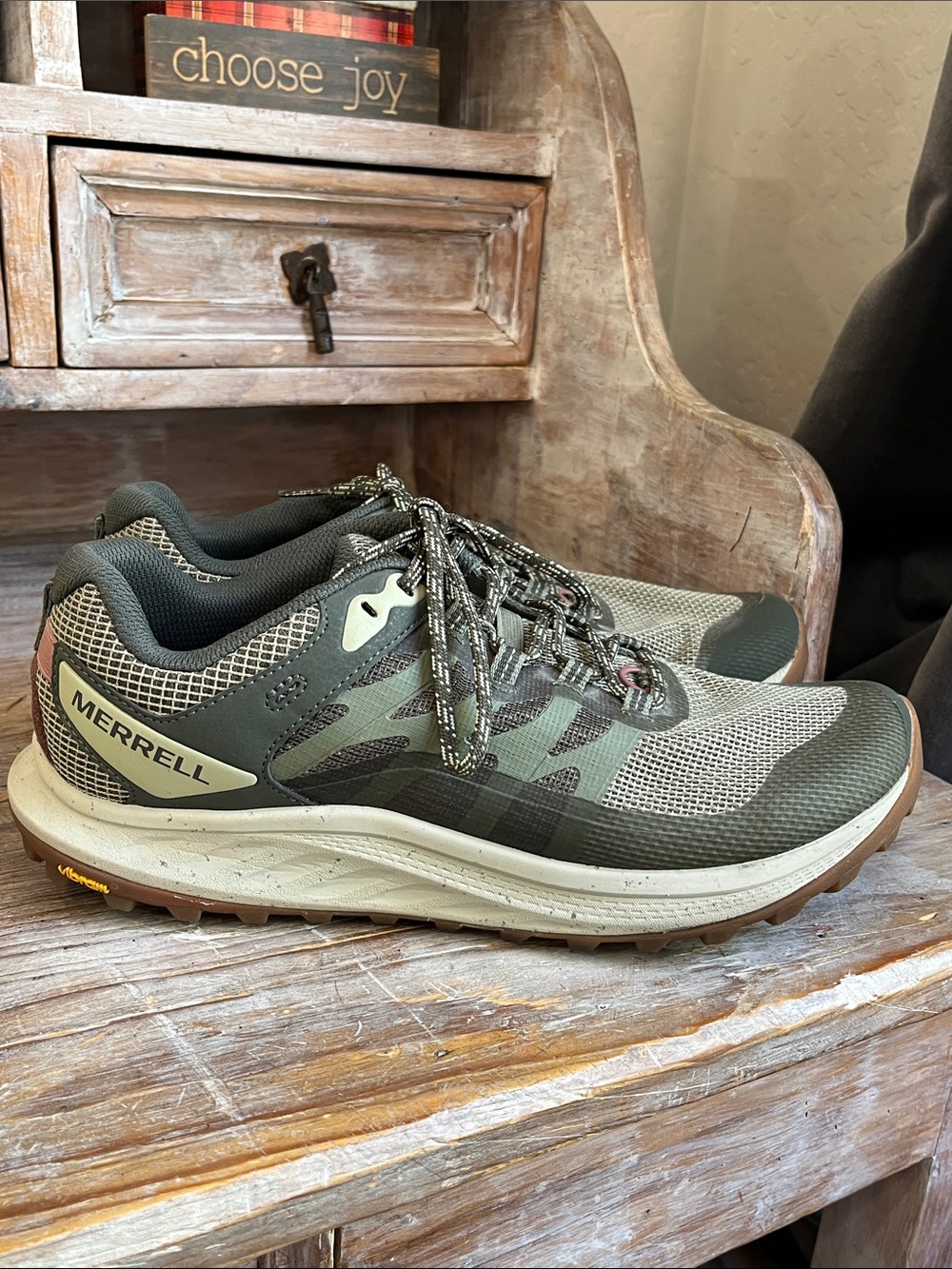 🤍 Merrell Antora 3 Trail Running Sneakers Size 11 Green Olive Outdoor